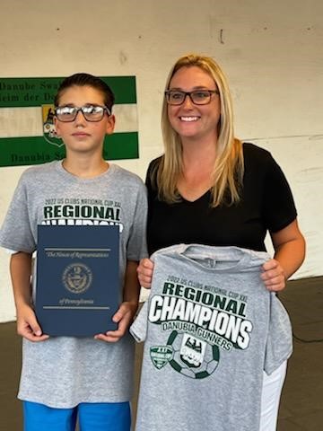 White Honors Champion Danubia Soccer Team 